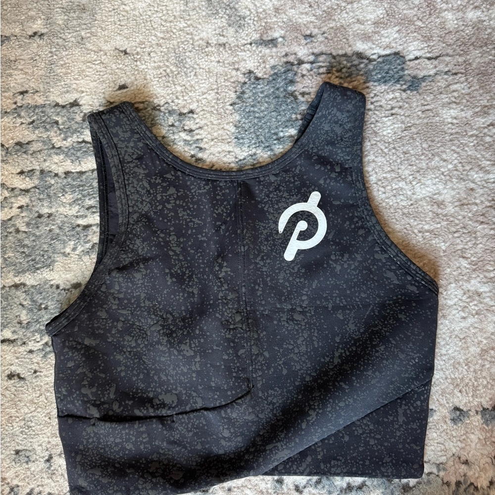 Lululemon Peloton Sports Bra Women Black Energetic Energy Reflective